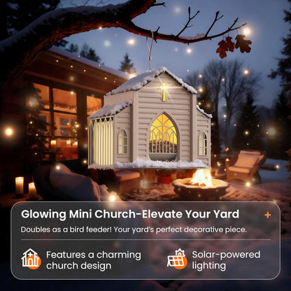 🔥Church-Shaped Metal Solar Bird Feeder🎁Buy 2 Free Shipping