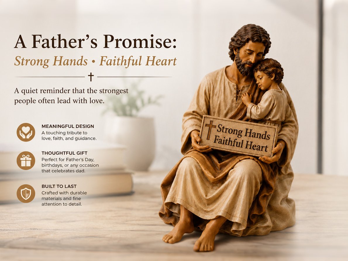 ✨Hand-Painted Ceramic Saint Joseph ✝️Protector of Fathers🙏