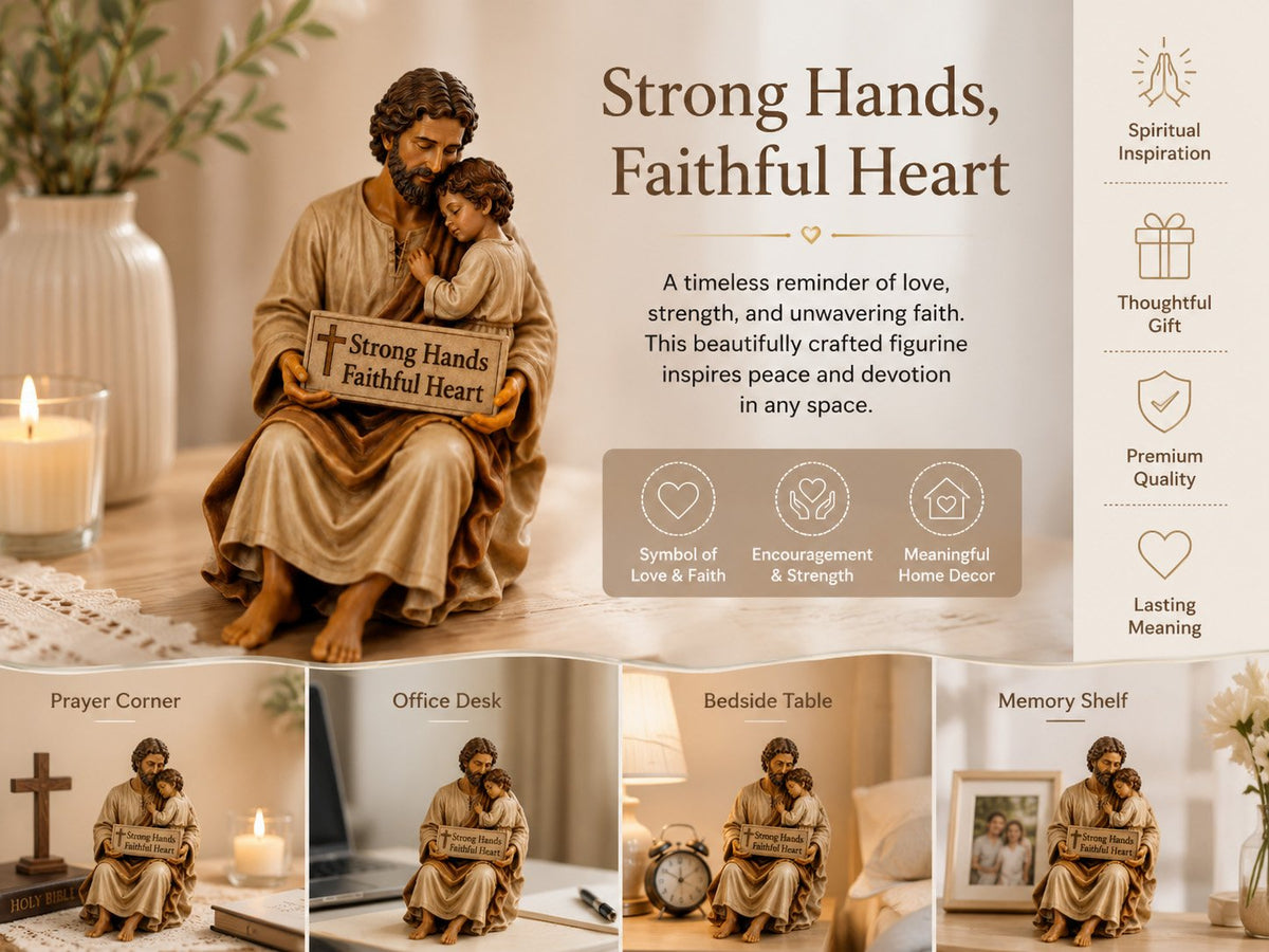 ✨Hand-Painted Ceramic Saint Joseph ✝️Protector of Fathers🙏
