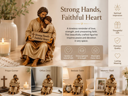 ✨Hand-Painted Ceramic Saint Joseph ✝️Protector of Fathers🙏