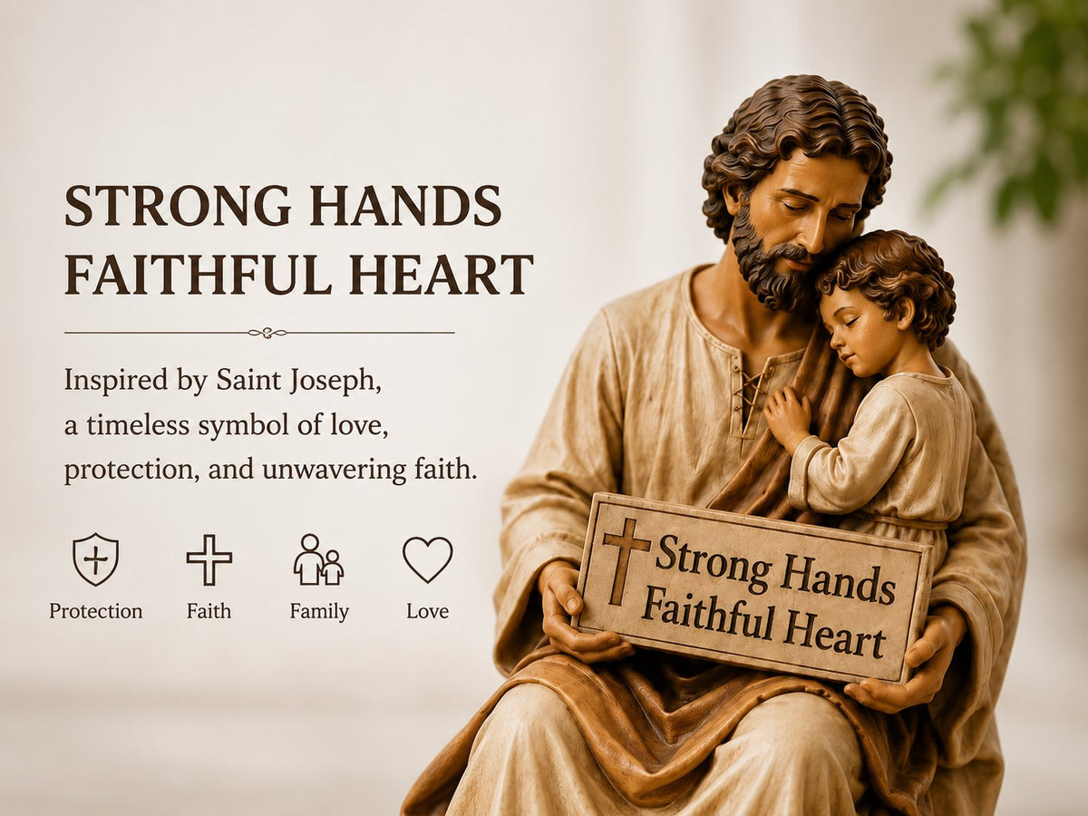 ✨Hand-Painted Ceramic Saint Joseph ✝️Protector of Fathers🙏