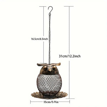 🐱Vintage Metal Animal Bird Feeder | Owl & Cat Hanging Wild Bird Feeders